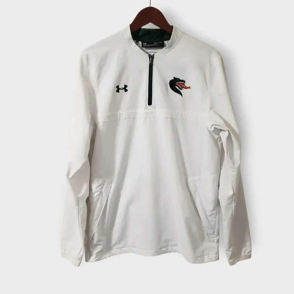 Under Armour Mens UAB Blazers White Pullover Windbreaker Sz‎ Small Collegiate